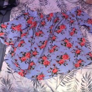 Off the shoulder floral top